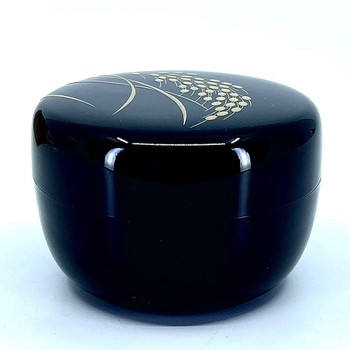 鈴谷 鐡五郎造 稲穂蒔絵平棗