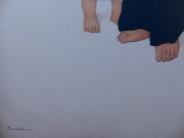 栗原喜依子、【静かな日・夏】、希少な額装用画集より、新品額装付