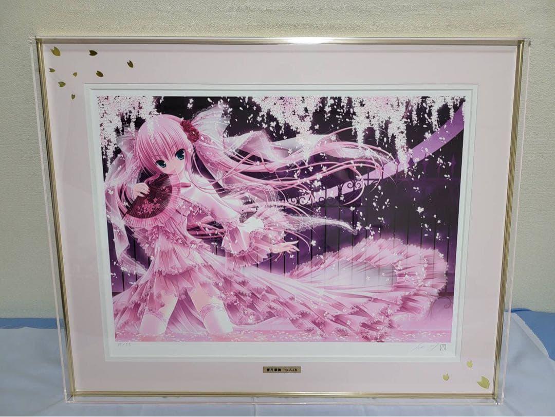 版画　てぃんくる　雪月華舞　アールビバン ミクスドメディア 作品番号37/55