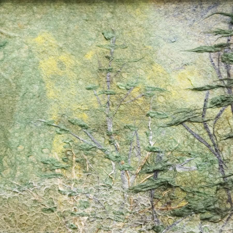 山内一生 人間国宝 小原和紙工芸 和紙工芸 日本画 絵画 額装