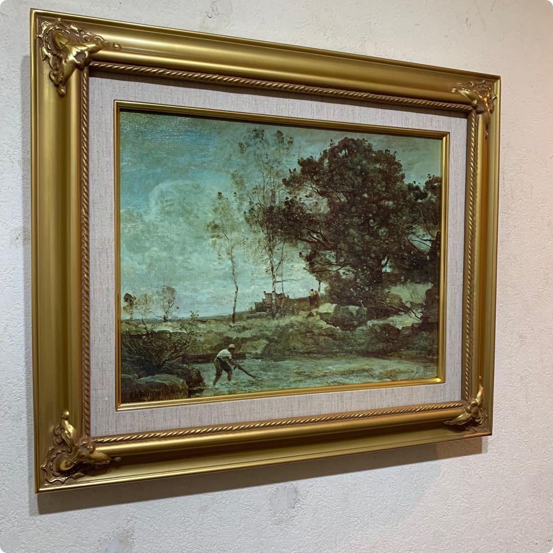 絵画　額装　世界の名画　　ジャン＝バティスト・カミーユ・コロー　F6美術工芸画