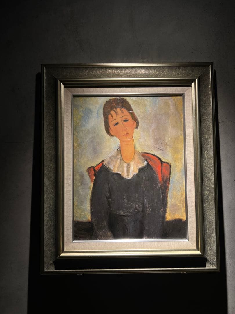 Modigliani【少女の肖像】肉筆油彩画　模写