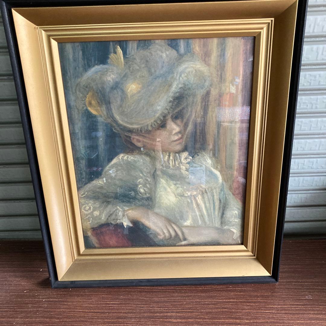 ルノアール　帽子の女　工芸画